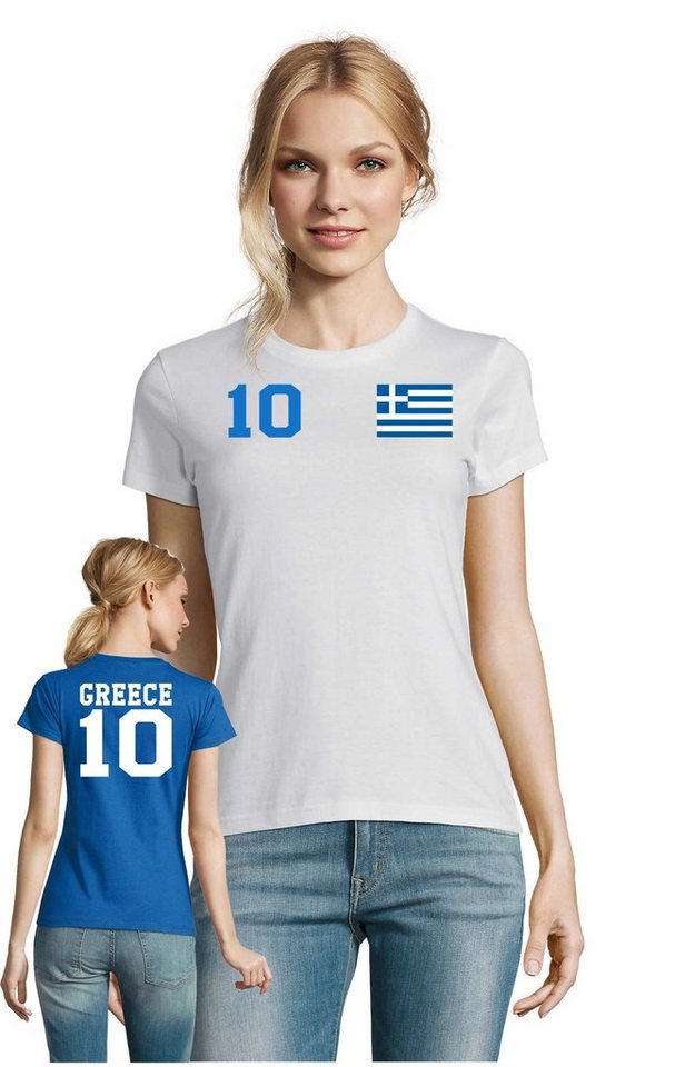 Blondie & Brownie T-Shirt Damen Griechenland Sport Trikot Fußball Handball Weltmeister EM von Blondie & Brownie