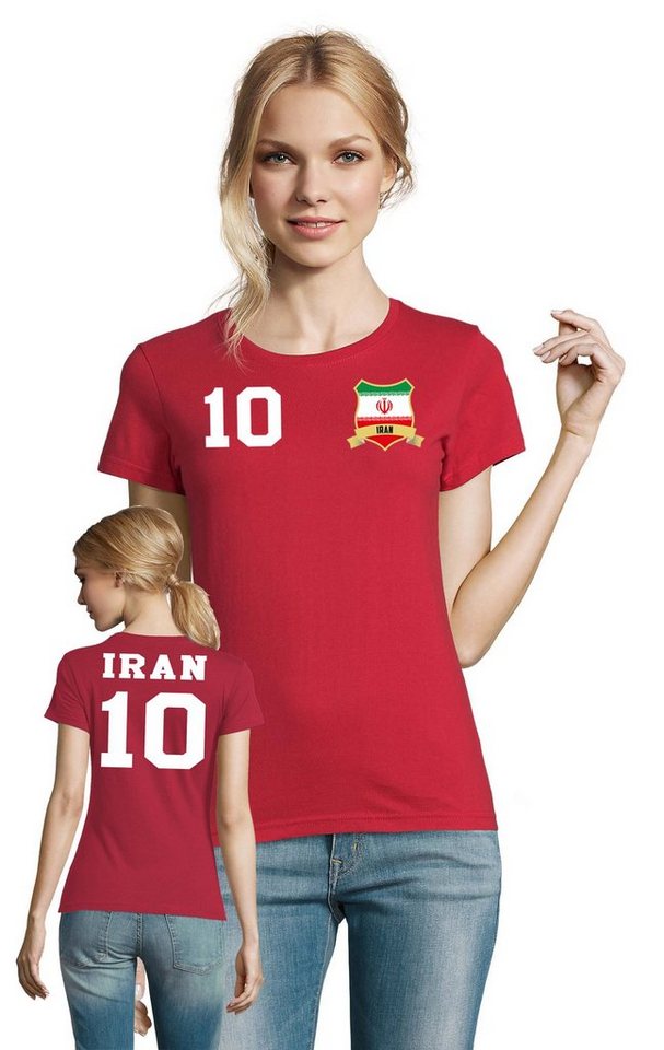 Blondie & Brownie T-Shirt Damen Iran 10 Fun Fan Sport Trikot Fußball Handball Weltmeister WM von Blondie & Brownie