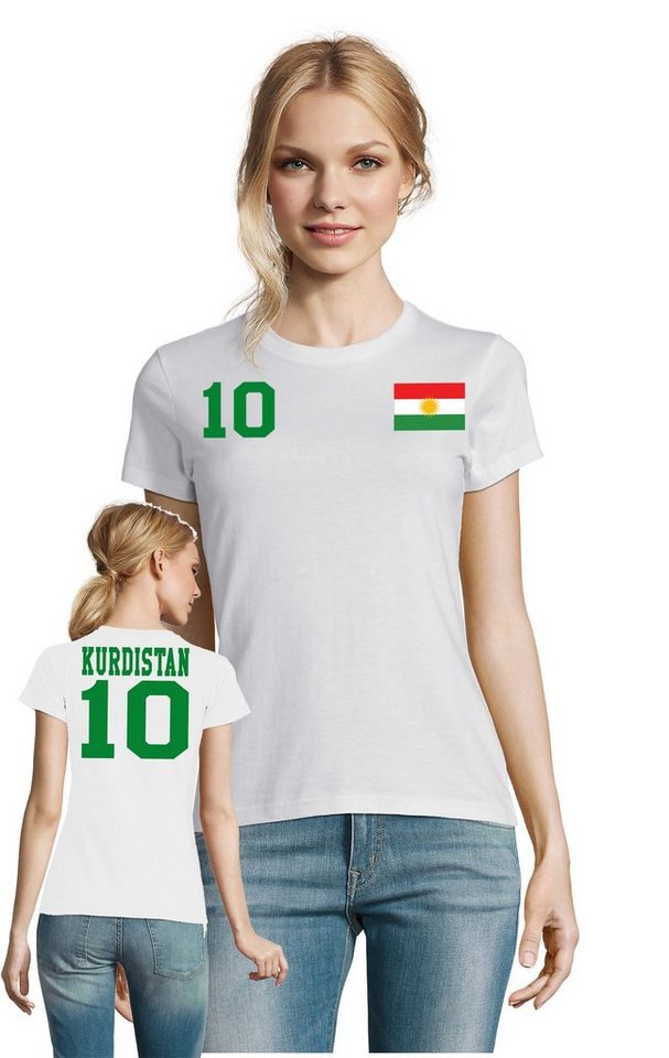 Blondie & Brownie T-Shirt Damen Kurdistan Asien Sport Trikot Fußball Handball Weltmeister WM von Blondie & Brownie