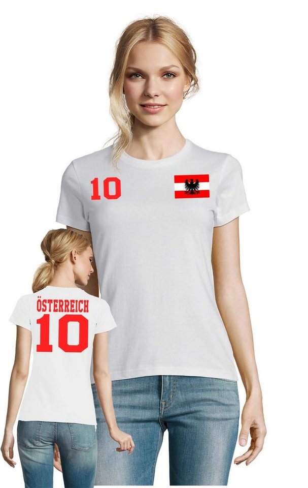 Blondie & Brownie T-Shirt Damen Österreich Austria Sport Trikot Fußball Meister WM Europa EM von Blondie & Brownie