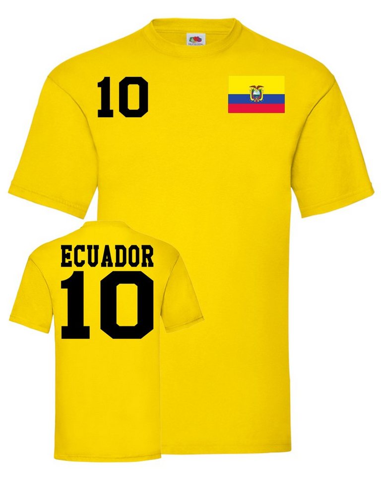 Blondie & Brownie T-Shirt Herren Ecuador Sport Trikot Fußball Weltmeister WM Copa America von Blondie & Brownie