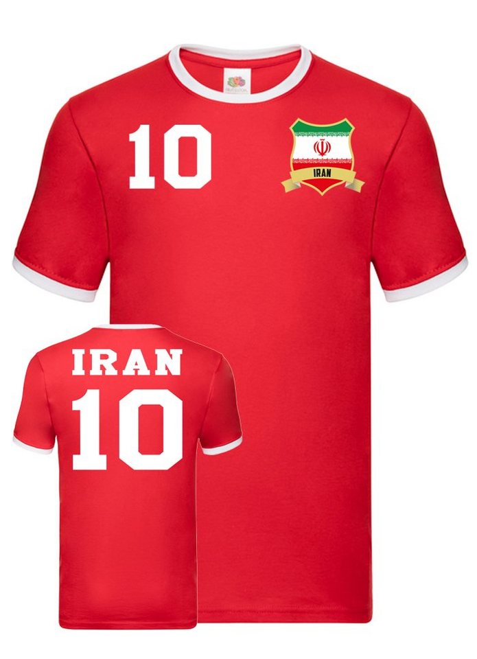 Blondie & Brownie T-Shirt »Herren Iran 10 Fun Fan Sport Trikot Fußball Handball Meister WM« von Blondie & Brownie