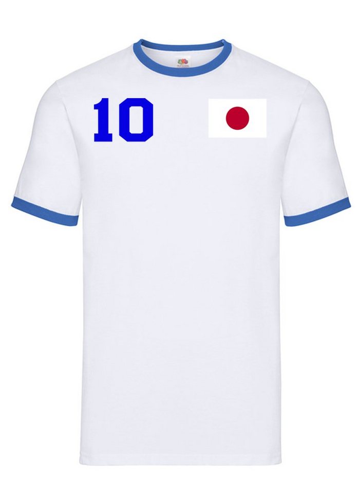 Blondie & Brownie T-Shirt »Herren Japan Asien Sport Trikot Fußball Weltmeister Meister WM« von Blondie & Brownie