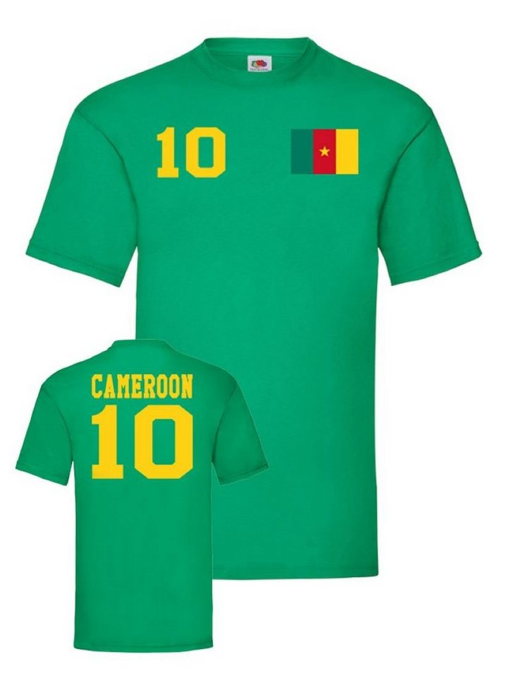 Blondie & Brownie T-Shirt Herren Kamerun Afrika Cup Sport Trikot Fußball Weltmeister WM von Blondie & Brownie