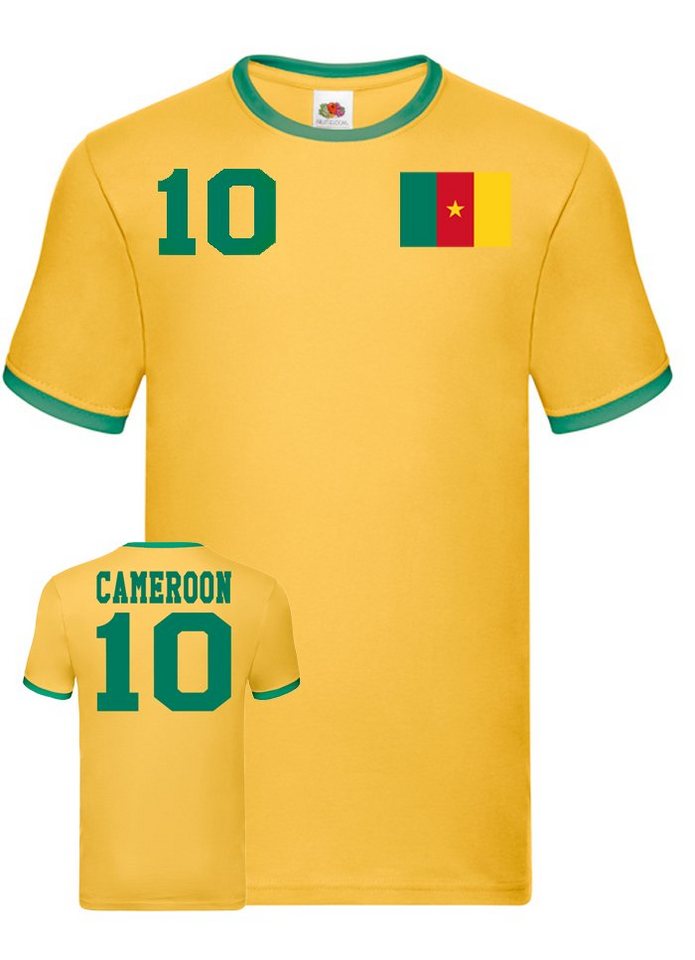 Blondie & Brownie T-Shirt Herren Kamerun Afrika Cup Sport Trikot Fußball Weltmeister WM von Blondie & Brownie