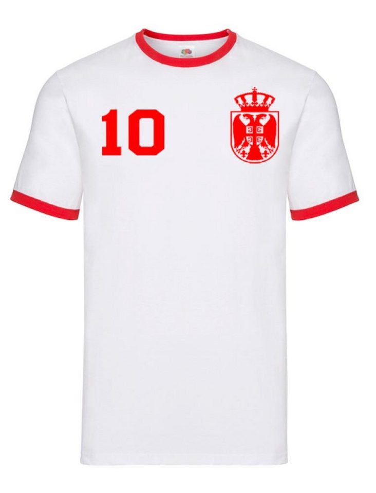 Blondie & Brownie T-Shirt »Herren Serbien Serbia Sport Trikot Fußball Meister WM Europa EM« von Blondie & Brownie