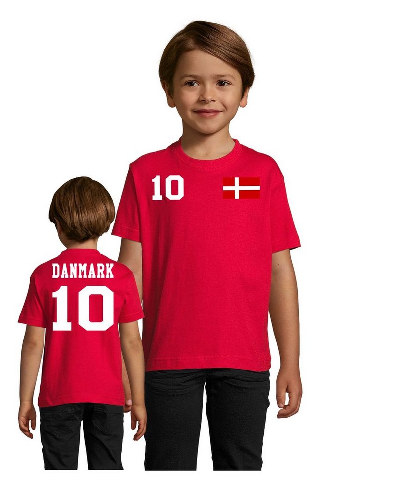 Blondie & Brownie T-Shirt Kinder Dänemark Denmark Sport Trikot Fußball Weltmeister EM von Blondie & Brownie