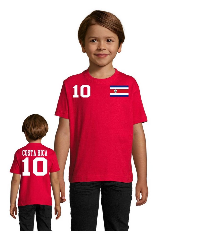 Blondie & Brownie T-Shirt Kinder Damen Costa Rica Sport Trikot Fußball Football Meister WM Copa von Blondie & Brownie