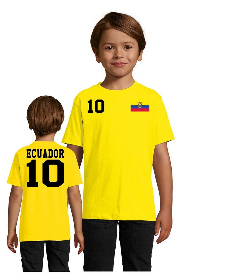 Blondie & Brownie T-Shirt Kinder Ecuador Sport Trikot Fußball Weltmeister WM Copa America von Blondie & Brownie