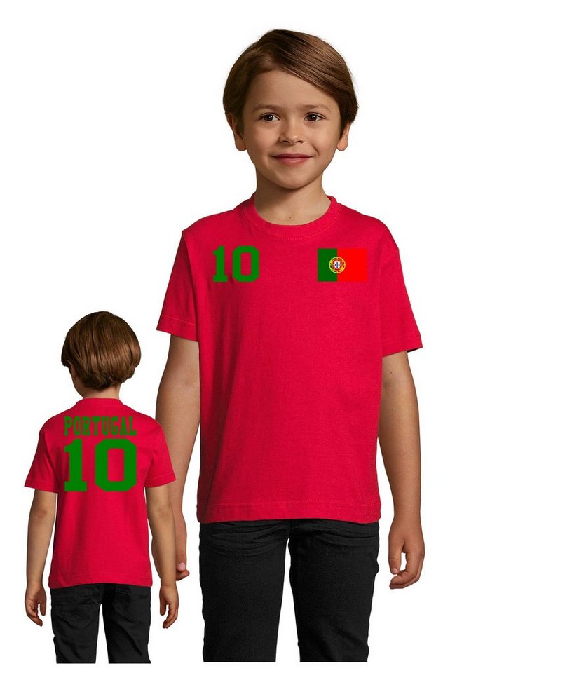 Blondie & Brownie T-Shirt Kinder Portugal Sport Trikot Fußball Weltmeister Meister WM Europa EM von Blondie & Brownie