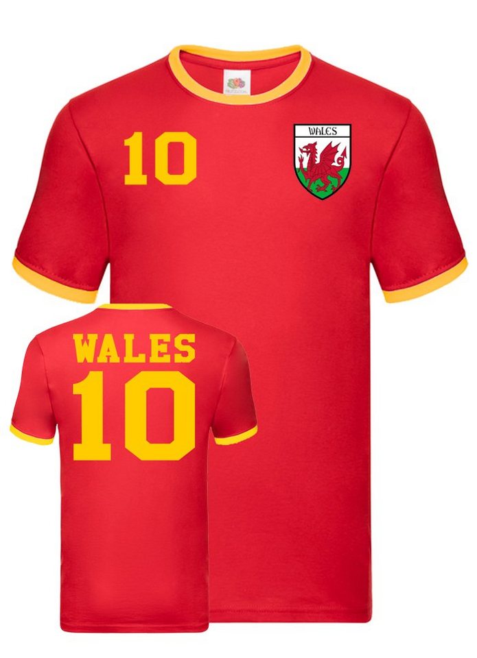 Blondie & Brownie T-Shirt Wales England United Kingdom EM Europa Sport Trikot Fußball Meister WM von Blondie & Brownie