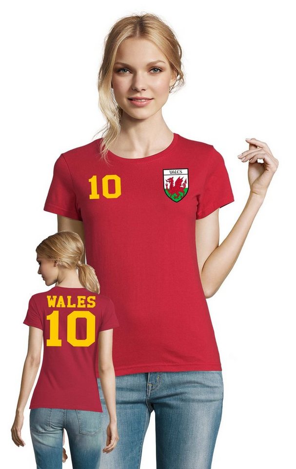 Blondie & Brownie T-Shirt Wales England United Kingdom EM Europa Sport Trikot Fußball Meister WM von Blondie & Brownie
