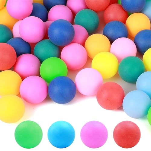 50 Stück Tischtennisbälle Bunt, 3.5cm Tischtennisball, Multifunktion Ping Pong Bälle, Wiederverwendbar Tischtennisbälle Geeignet für Schwimmbad Raumdekoration Berufsausbildung Pitching Maschine von BluVast