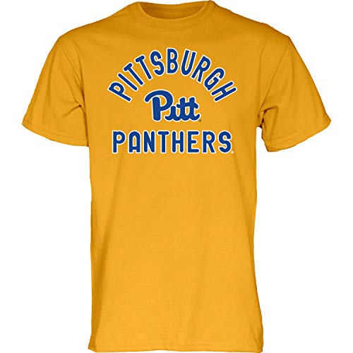 Blue 84 Herren T-Shirt Line Up Sekundärfarbe, Pittsburgh Panthers Gold, Medium von Blue 84