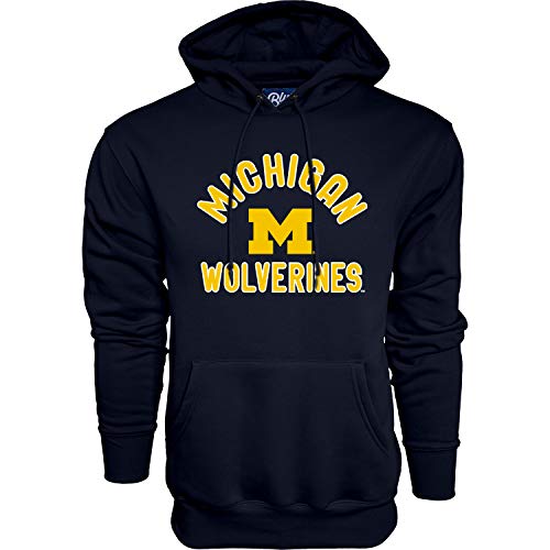 The Blue Brand NCAA Michigan Wolverines Mens Hoodie Line Up Team Color, Michigan Wolverines Navy, Large (MHS_Gilford_Team) von Blue 84