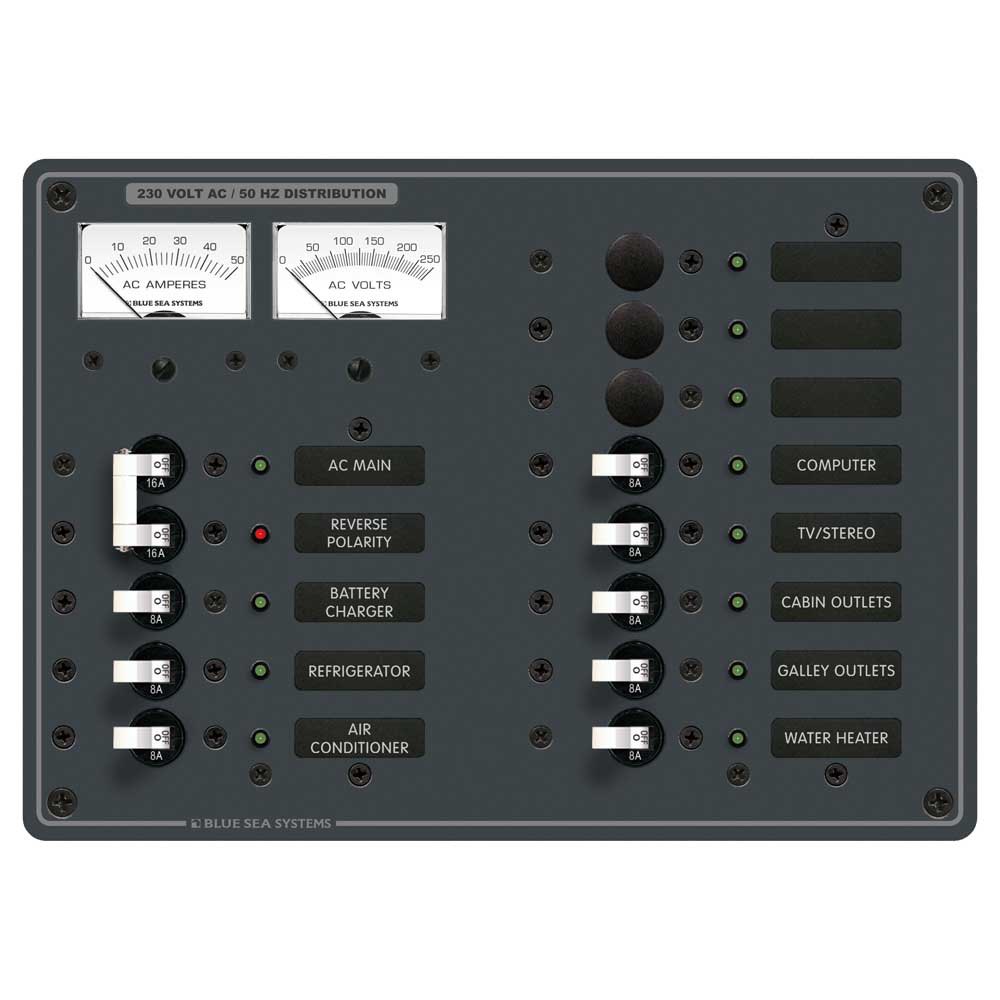 Blue Sea Systems 11 Positions With Ac Main Panel Schwarz von Blue Sea Systems