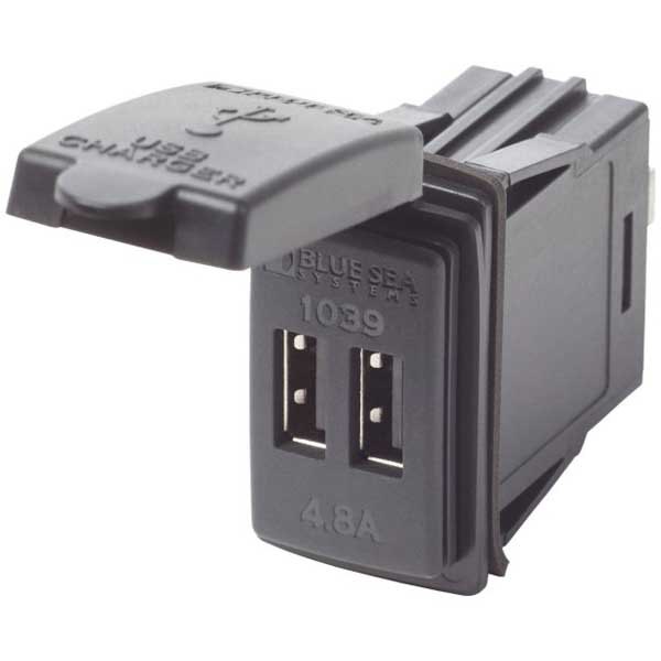Blue Sea Systems Double Usb Plug 12-24v Silber von Blue Sea Systems