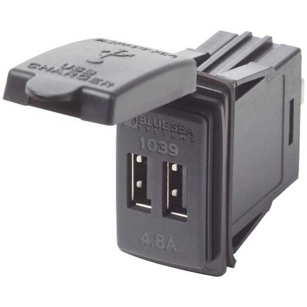 Blue Sea Systems 12-24v Double Usb Plug Silber von Blue Sea Systems