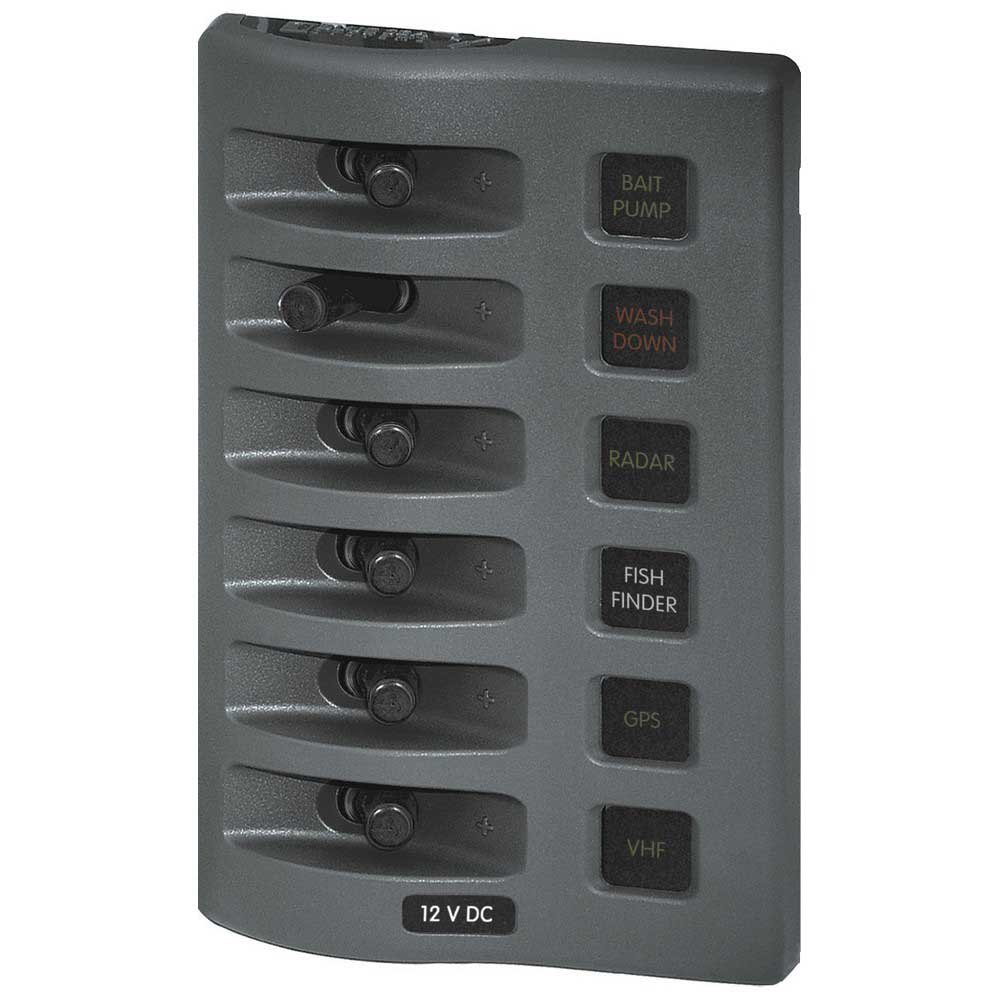 Blue Sea Systems Weatherdeck Panel 6 Position Switch Grau von Blue Sea Systems