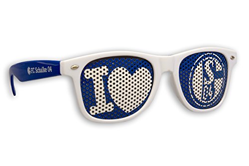 Blueprint Cologne FC Schalke 04 Sonnenbrille S04 Fanbrille Verschiedene Varianten (I Love Weiß) von Blueprint Cologne