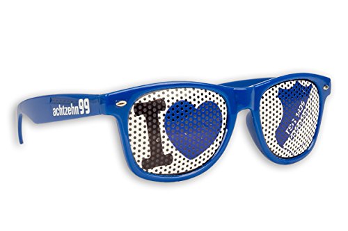 Blueprint Cologne TSG Hoffenheim Sonnenbrille Hoffenheim Fanbrille Verschiedene Varianten (I Love Blau) von Blueprint Cologne