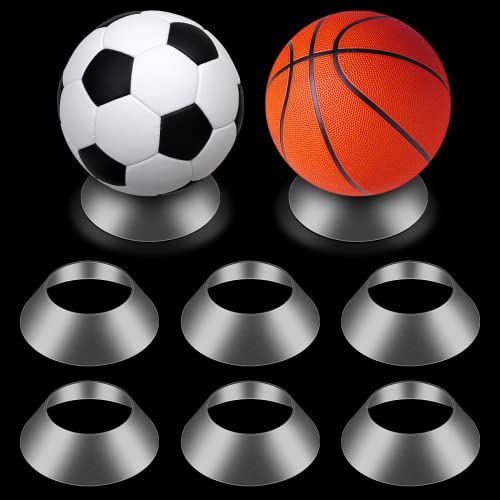 6 Stück Erinnerungsstücke Ballständer Ball Sockel Ball Display Ständer Halter Fußballständer für Basketball Fußball Volleyball Softball Bowling (Transparent) von Blulu