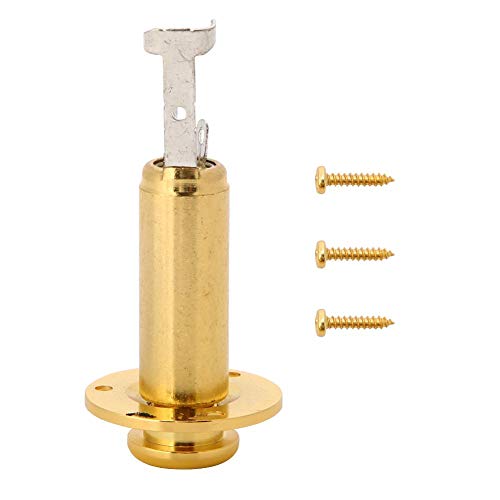 Bnineteenteam Robuster Metallendstift mit 1/4 Zoll Ausgangsbuchse für akustische E-Gitarre(Gold) Abholung von Bnineteenteam