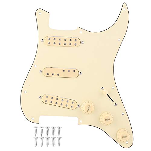 Bnineteenteam SSS29 Prewired Loaded Pickguard Scratchplate Backplate mit Pickups Kit für E-Gitarren Ersatzteile Zubehör Für Spielinstrumente Musikinstrumentenzubehör von Bnineteenteam