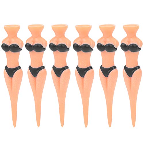 Langlebige -Tees, 6 Stück PE-Kunststoff-Tees Beauty Bikini-Form Langlebiges Trainings-Übungswerkzeug-Zubehör (Black) von Bnineteenteam