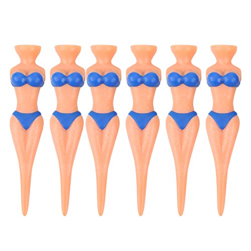 Langlebige -Tees, 6 Stück PE-Kunststoff-Tees Beauty Bikini-Form Langlebiges Trainings-Übungswerkzeug-Zubehör (Blue) von Bnineteenteam