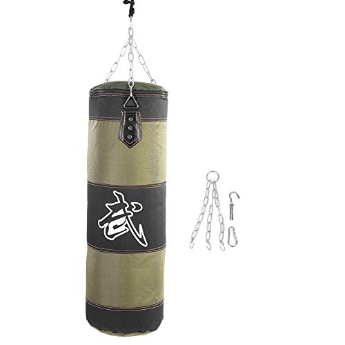Schwerer Boxsack, Trainingsboxsack mit Kette für Erwachsene Männer Frauen (Leer) (80cm-Grün) Kampfkunst Sportausrüstung von Bnineteenteam