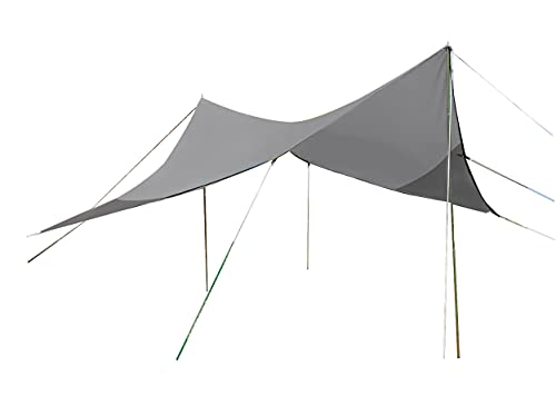 Bo-Camp Art: Uni 4471492 Quadratische Abdeckplane, grau, (4 x 4 m) EU von Bo-Camp