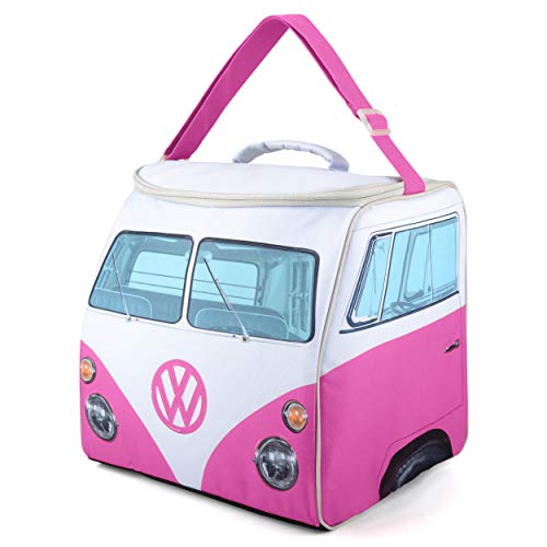 Board Masters - Volkswagen Isolierte Kühltasche-Box-Thermotasche-Campingcooler-Picknicktasche T1 Bulli Bus (Pink) von Board Masters
