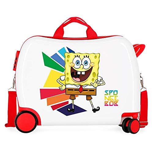 Spongebob Hello Bob Kinder-Koffer Mehrfarbig 50x39x20 cms Hartschalen ABS Kombinationsschloss 34L 2,1kgs 4 Räder Handgepäck von Bob Esponja