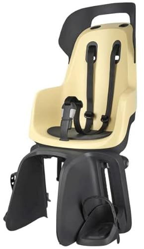 BOBIKE 8012300011 - Fahrradkindervordersitz GO Maxi mit MIK-HD Gepäckträgerhalterung für Fahrräder mit 26” bis 29” Laufrädern geeignet für Kinder in Farbe Zitronensorbet von Bobike