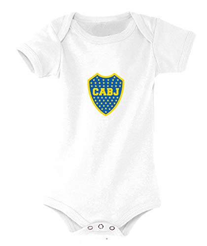Boca Juniors Body weiß T-Shirt Unisex Kinder, fr: M (Größe Hersteller: 6-12 Monate) von Boca Juniors