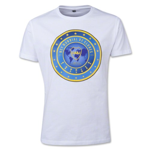 Boca Juniors Herren Boca Rey Mundial T-Shirt, Größe M, Weiß von Boca Juniors