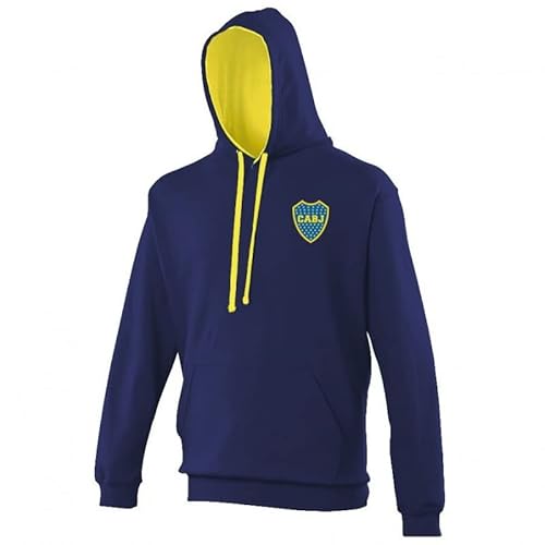 Boca Juniors Kapuzenpullover zweifarbig Marineblau und Gelb Logo Unisex M Marine von Boca Juniors