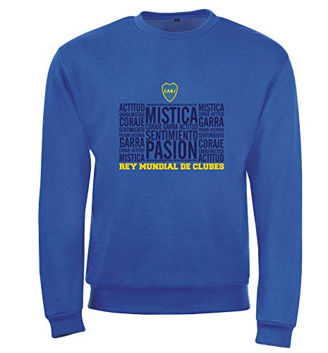 Boca Juniors Royal Mistica Sweatshirt, Rundhalsausschnitt, Unisex L blau von Boca Juniors