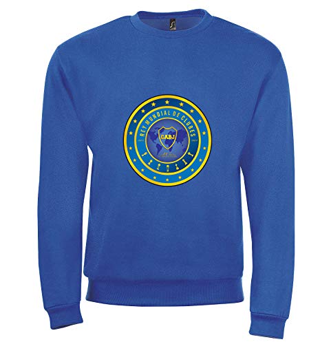 Boca Juniors Royal Rey Del Mundo, Rundhalsausschnitt, Unisex XXL blau von Boca Juniors