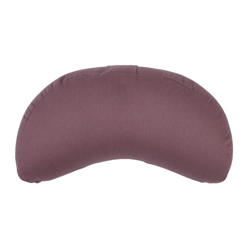 Bodhi Meditationskissen Halbmond | Yogi MOND ECO | Bezug aus 100% Bio-Baumwolle | Yogakissen halbmondförmig mit Buchweizenfüllung | Halbmondkissen für Yoga & Meditation | Dusty Purple von Bodhi