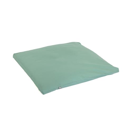 Bodhi Meditationsmatte ZABUTON | ECO Serie | Klassische Yoga Matte mit abnehmbarem Bezug aus 100% Bio-Baumwolle | Meditationsunterlage mit Reißverschluss | 80 x 80 x 7 cm | mineral blue von Bodhi