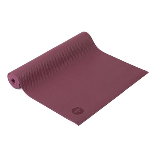 Bodhi Yogamatte Asana | Rutschfeste Übungsmatte | Schadstofffrei & Waschbar | Matte aus PVC | Fitnessmatte für Yoga, Pilates & Gymnastik | Antirutschmatte für deine Yogapraxis | Red Plum von Bodhi