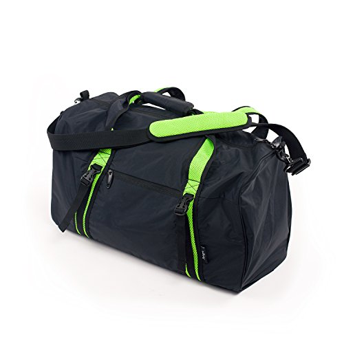 YOGA & SPORTS BAG, schwarz, cool & praktisch, Tasche mit Riemen für Yogamatte, große Yogatasche mit gepolstertem Tragegurt, Sporttasche, Yogamattentasche von Bodhi