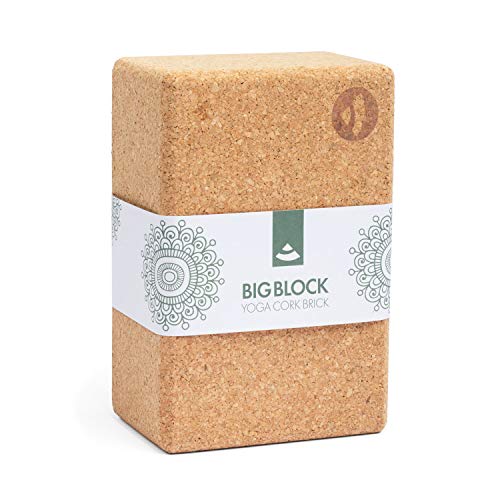 Bodhi Yoga Block Kork Brick | Einzeln & als Set | 100% Naturkork – Universal Yogaklotz | Umweltfreundlich & Nachhaltig | Tool für Deine Asanas, Stretching & Regeneration | 227x150x100 mm von Bodhi