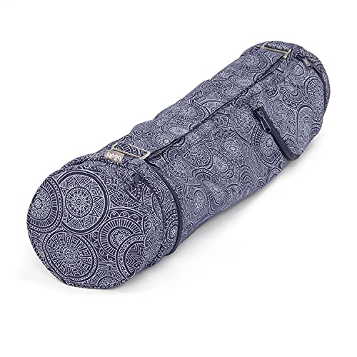 Yoga-Tasche ASANA Bag 60 "Mandala, dunkel-blau, Maharaja Collection, 100% Baumwolle (Köper), Für Matten bis 60 cm Breite, 5 mm Dicke und 200 cm Länge von Bodhi