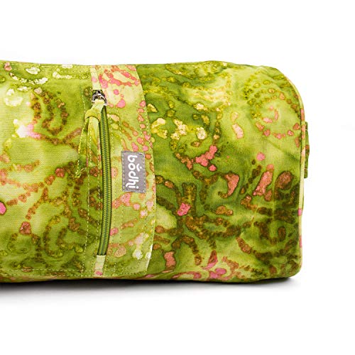 Yogamattentasche Bhakti Bag, grün, Batik-Muster Design, 100% Baumwolle, für Yogamatten und Schurwollmatten bis 66 cm Breite von Bodhi