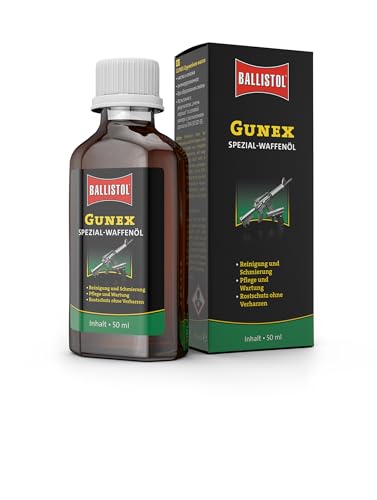 BALLISTOL Unisex – Erwachsene Waffenpflege Gunex Waffenöl Ölflasche, Mehrfarbig, 12 Stück von BALLISTOL