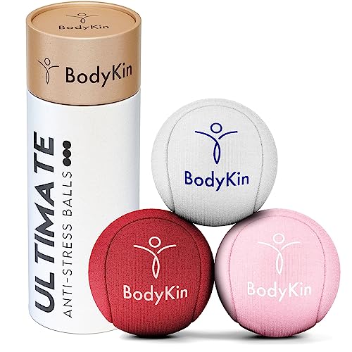 BodyKin Anti-Stress-Bälle zur Rehabilitation der Hand – Kinder & Erwachsene – 3 Widerstandsstufen – Rot – 3 Farben erhältlich von BodyKin
