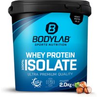 Whey Protein Isolat - 2000g - Haselnuss von Bodylab24